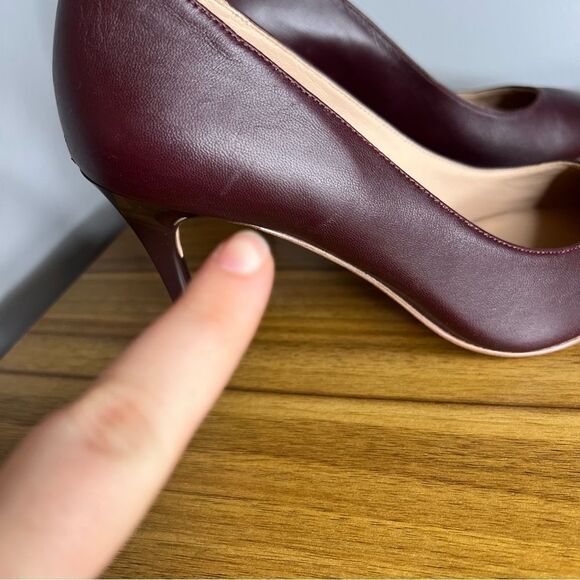 Sz 7.5M 27 Edit Burgundy Brown Elegant Leather Pumps $150 MSRP - Picture 14 of 14